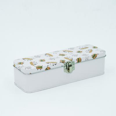 China Schools & Custom Colored Offices Pencil / Stationery Tin Box With Lock for sale