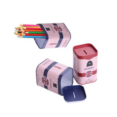 China Drop-Resistant and Durable Cannaburst Stationery Packs Student Colored Pencils Piggy Bank Makeup Pen Brush Pencil Box Lip GlossTin Can Packaging Boxes for sale