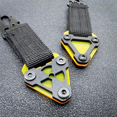 China Plastic Key Chain EDC Backpack Tactical Outdoor Clip Hanging Cyberpunk Quick Style Hook Buckle Link Strap Nylon Key Ring for sale