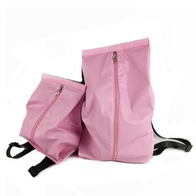 China Mini Lightweight Foldable Toiletry Bags Pink Nylon Backpack 20 Litre Capacity for sale