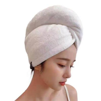 China Single Layer Twisty Turban Hair Towel 100% Cotton Hair Drying Towel Hat for sale