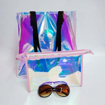 China All Season TPU PVC Holographic Clear Tote Bag Glossy Lamination for sale