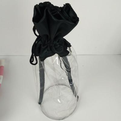 China Polyester Trim Clear Cosmetic Drawstring Bags 90g-100g Opp Bag Packing for sale