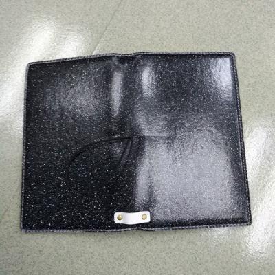 China Black Solid Color Leather Yardage Book Holder A5 A4 Opp Bag Packing for sale