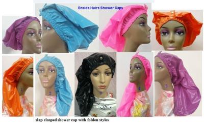 China 22.5 Inches Long Waterproof PVC Shower Cap Bonnets For Curly Hair for sale