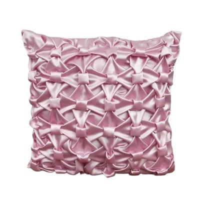 China Silky Satin Ruffle Personalized Pillow Case 40x40cm 45x45cm For Sofa / Bedroom for sale