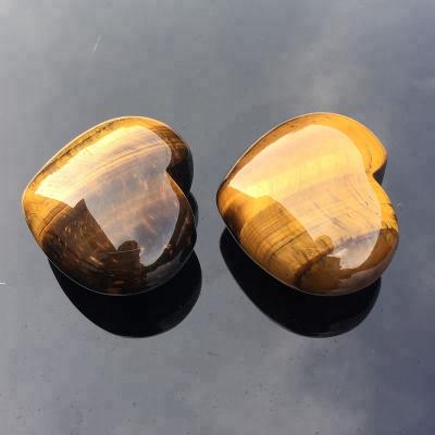 China High Quality Hand Made 100% Natural Tiger Eye Heart Shaped Stone From China For Gift for sale