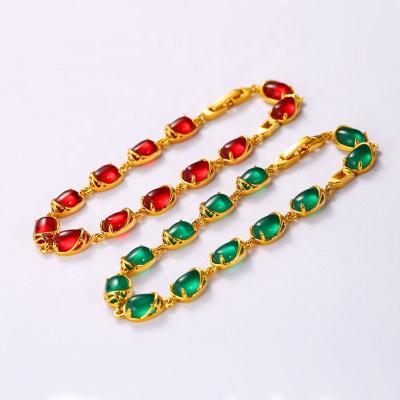 China Amazon CLASSIC Emerald Malay Jade Vintage Hot Sale Artificial Bracelet for sale