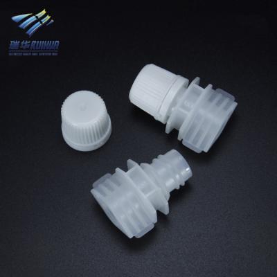 China Non Spill Plastic Jelly Bag Wholesale 8mm Screw Cover Cap With Spout for sale