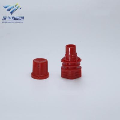 China Non Spill PE 8.6mm Red Plastic Cap Holding Suction Nozzle for sale