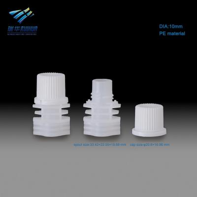 China Non Spill Doypack Liquid Screw Cap Plastic Spout For Pouches for sale