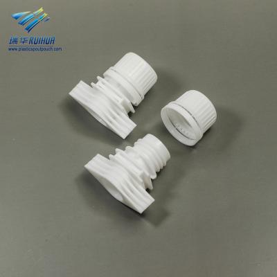 China Non Spill Factory Price Juice Packing Cap Plastic Flexible 16mm Spout In Bulk for sale