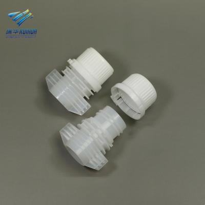 China Non Spill 20mm Plastic Jelly Pouches Anti Theft Spout With Cap for sale