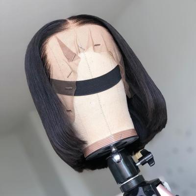 Cina 2021 Hot Selling Wave 2021 Lace 4x4 Bob Wigs Silky Straight Lace Front Color Women Bob Wigs Human Hair For in vendita