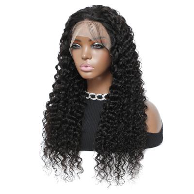 China Deep Wave Closure Wigs Deep Wave Raw Virgin Hair Bleach Knots Peruvian Deep Wave 4*4 Lace Front Wigs For Black Women Wigs for sale