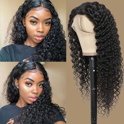 Chine 100% Wig, 4x4 5x5 13x4 Density Thin Transparent Lace Frontal 150% Density Thin Transparent Lace Wig Deep Wave HD Lace Wig Hair Wigs à vendre