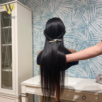 Cina Wholesale Cheap Brazilian Virgin Transparent Lace Front Human Hair Wigs Full HD Human Hair Wigs Body Wave Hair Front Wigs For Black Woman in vendita