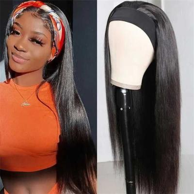 China Wholesale Curly Curl Cuticle Aligned Virgin Hair Headband Wig None Lace Head Band Wigs Headband Wigs Hair For Black Women for sale