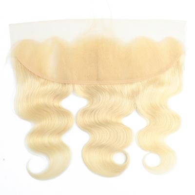 China Wholesale Price Wekesi Blonde 613 Cuticle Yes Acceptable Virgin Human Hair Straight Wave Ear To Ear 13x4 Lace Frontal Closure for sale