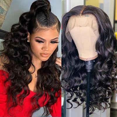 중국 Full Body Wave 150% 180% Density HD Lace Hair Wigs For Color Women, Transparent Lace Front Wig Wholesale Virgin Brazilian Hair 판매용