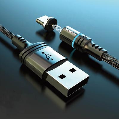 China With LED Indicator 2.4A Magnetic Fast Charging Micro USB Cable Type C Usb C Phone Data Cable Charger For Samsung Android IOS for sale