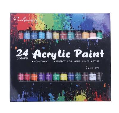 China Eco-friendly factory 24colors 12ml custom acrylic paint set for Art Studio for sale