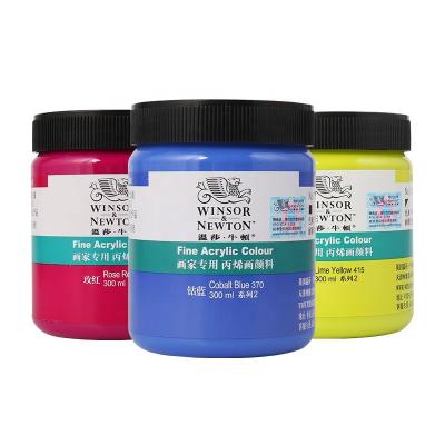 China 60 Colors 300ml Artist Grade Acrylic Paints Acrylic Liquid Pigment Wide Color Selection Winsor and Newton Level S2 Regular Colors for sale