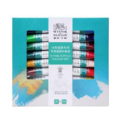 China Wide Color Selection Winsor and Newton 12/18/24 Colors Professional Aluminum Artist 10ml Tube Acrylic Paint Set for Art School and Studio for sale