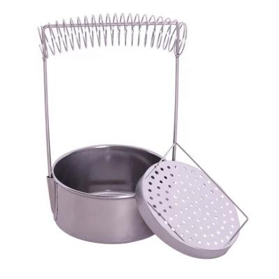 China Eco-friendly Stainless Steel Artist Watercolor Brush Cleaner Oil Paint Brush Bucket Detachable Seal for sale