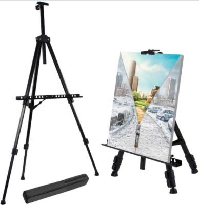 China HAITU Easel Studio Painting Display Adjustable Tripod Easel Artist Painting Art Painting Easel Aluminum Metal for sale