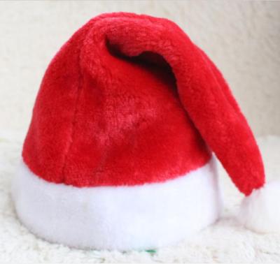 China Red and White Classic Plush Toy 30x40cm Long Unisex Christmas Ornament Hats for Adults for sale