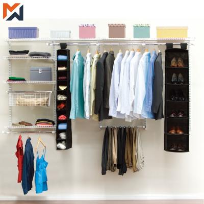 China Wardrobe Metal Closet Organizer Wardrobe Shelving System for sale