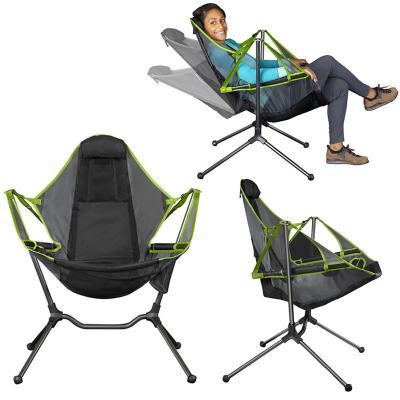 China Modern Ultra Rocking Chair Aluminum Alloy Outdoor Light Camping Fishing Chair Portable Folding BBQ Chair Beach Moon Chair for sale