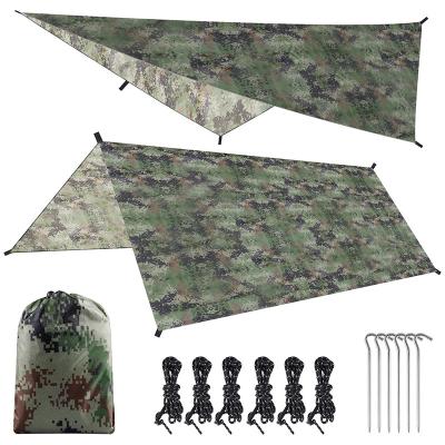 China Outdoor Camping Wild Camouflage Sunscreen Sunscreen Beach Sunshade Beach Curtain Ground Cloth Waterproof Moisture Proof Mat for sale