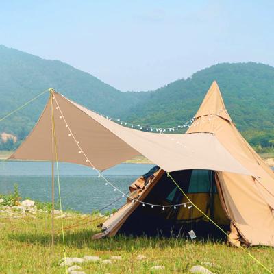 China Tube Type Tent Stake Multifunctional Square Cotton Awning Outdoor Camping Tent Rainproof Sunscreen Multiplayer Canopy for sale