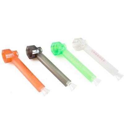 China Tobacco Plastic Water Pipe Herb Glass Pipe Grinding Smoking Smoking Accessories for sale