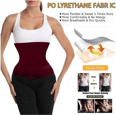 China Custom Logo Women Waist Band Wraptrainer Women Waist Band Wraptrainer Shaper Bandage Tummy Wrap Waist Wrap 35% Latex+ 65% Polyester for sale