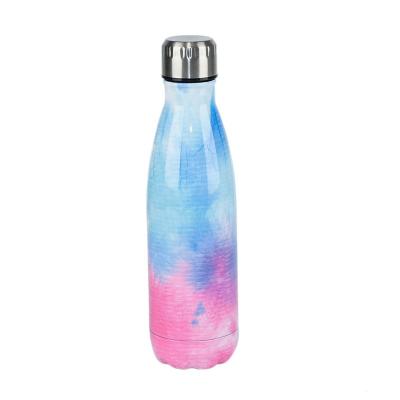 China Viable design 500ml special patent doule wall insulated cola shaped kids school slim water bottle for sale