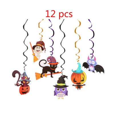 China Party Success 12 Pcs Paper Flag Banner Halloween Party Supplies For Bunting Flag Banner Decoration for sale