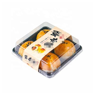 China Disposable Pastry Box Pig Silk Puffs Box Transparent Plastic Pastry Blister Packaging Baking Box for sale