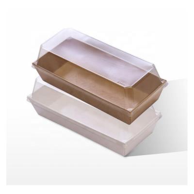 China Disposable Custom Pastry Box White And Wrapping Paper Food Restaurant Burger Baking Takeout Pastries Packaging Sandwich Donut Box for sale