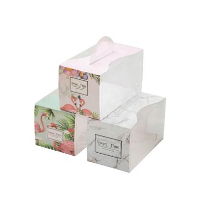 China Custom Wholesale Custom Cheap Handmade Cupcake Handle Box Cake Boxes Luxury Custom Printed Cake Box for sale