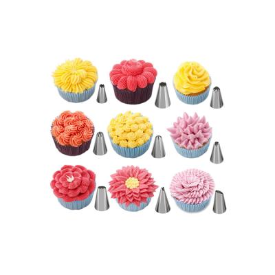 China New Viable Stainless Steel Cake Pastry Nozzles Piping Icing Tips Sets Cake Supplies Decorating Tips Tool for sale