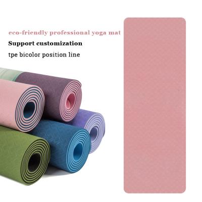 China Non-slip YUNQIAOLE Custom Printed Eco Friendly Gym Nicegood Instructional Non-Slip Yoga Mat Matting With Logo Strap And Bag for sale