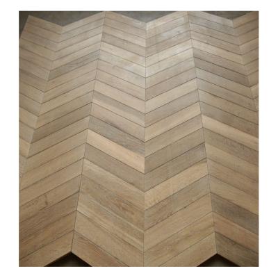 China Modern Easy Install Brushed Chevron Pattern Hardwood Flooring for sale