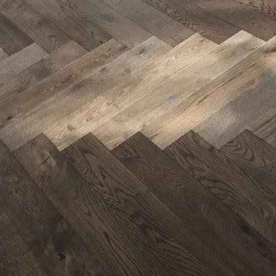 China European Oak 600mm Fishbone Engineered Oak Wood Flooring for sale