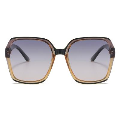 China Fashion Sunglasses Contrast Increase Fashionable Colorful Big Square Sunglasses UV400 2022 Vintage Hexagon for sale