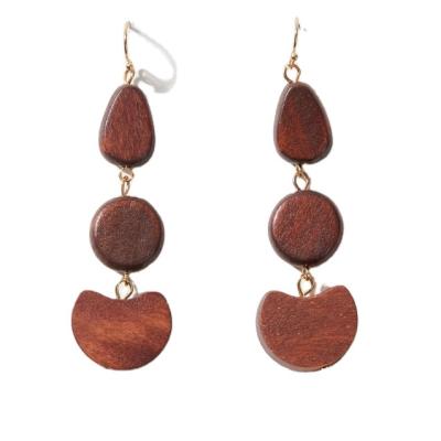 China 2022 Trendy BOHEMIA Bohemian Women's Jewelry Amazon Wish Accessories Earings Jewelry Wooden Beads Earrings 2021 For Lady for sale