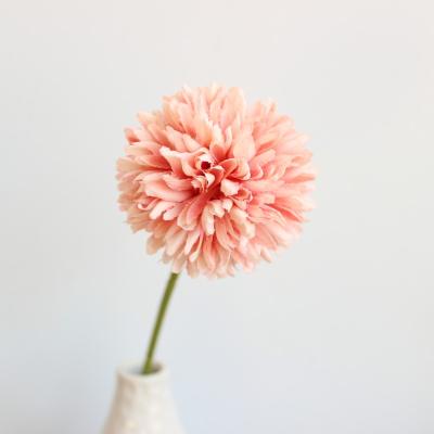 China Wedding& Home& Desktop Decoration Flower Plants 2021 Online Store Flowers Ping Pong Chrysanthemum Artificial Flower Hot Selling Dandelion For Home Decoration for sale