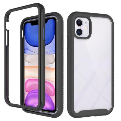 China Mobile Case Covers Made For iPhone 11 6.1 inch Hybrid Rubber Case 2 in 1 Shockproof Clear Back Cover For iPhone for sale